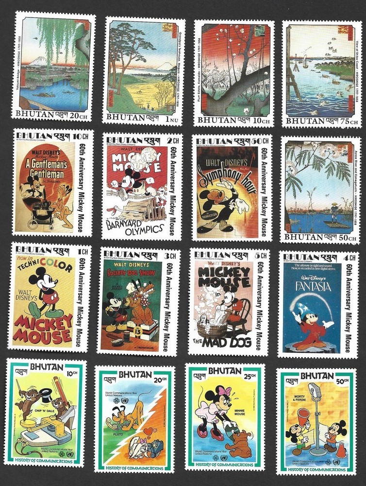 Bhutan 1982-91 DISNEY issues MNH (42)
