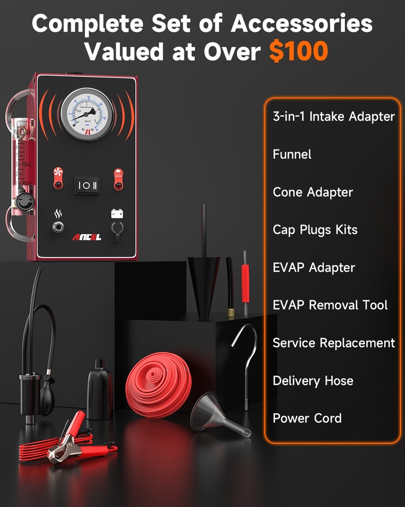 EVAP Machine Smoke Leak Detector Car Pipe Leakage Analyzer Fuel Tank System Tool