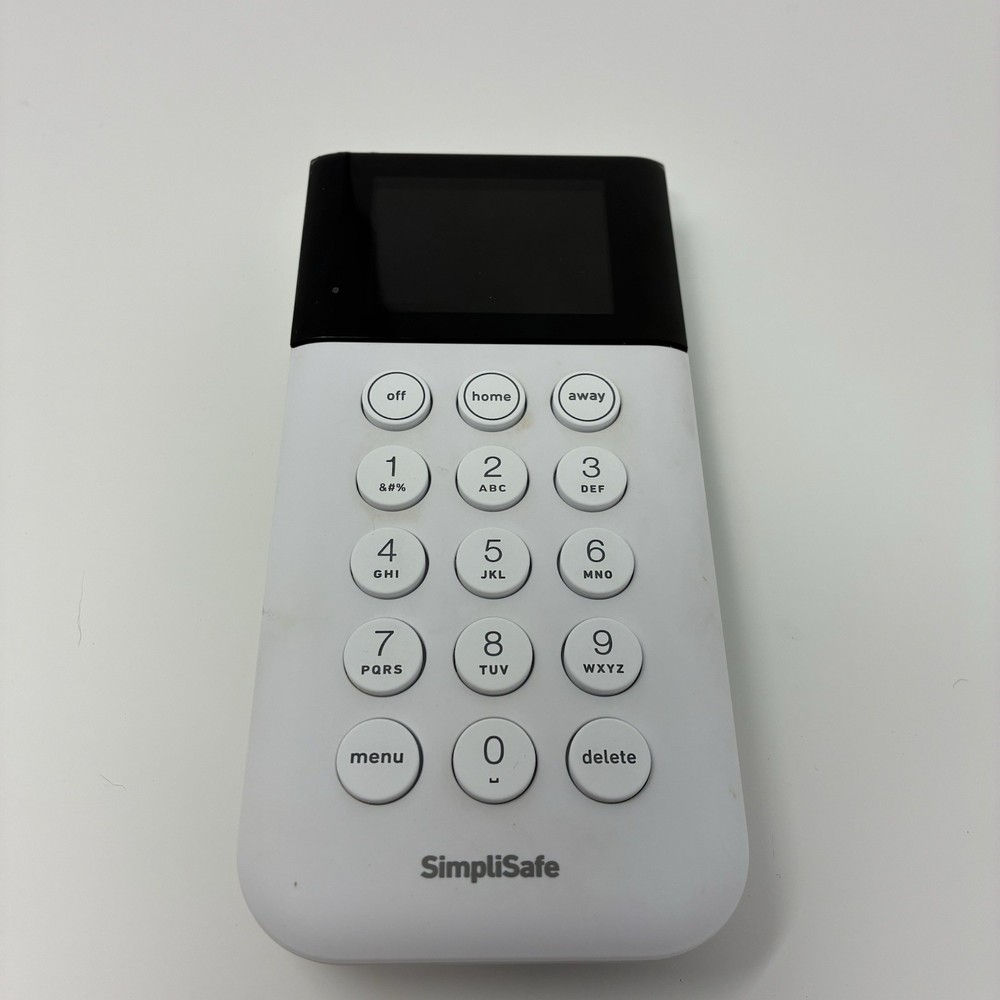 SimpliSafe Home Security System - Wireless Security Keypad KP3W SSKP3 - White