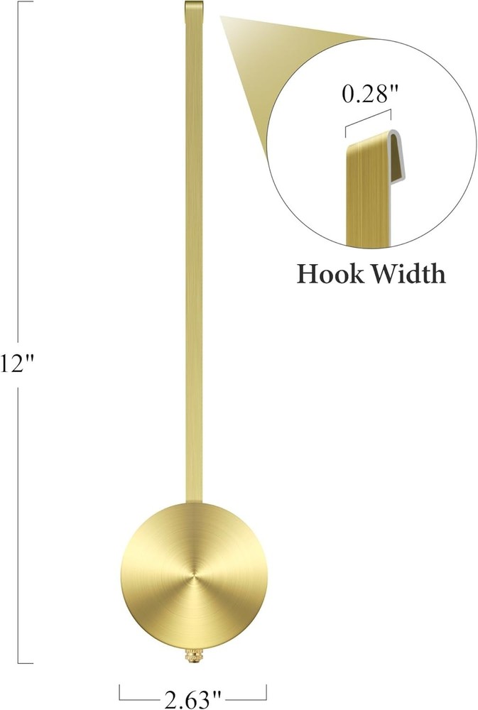 NiHome Quartz Wall Clock Pendulum - Gold Replacement