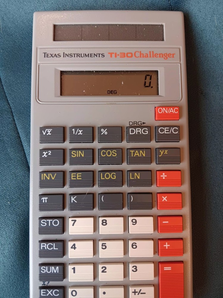 TI-30 Challenger Solar Powered Calculator