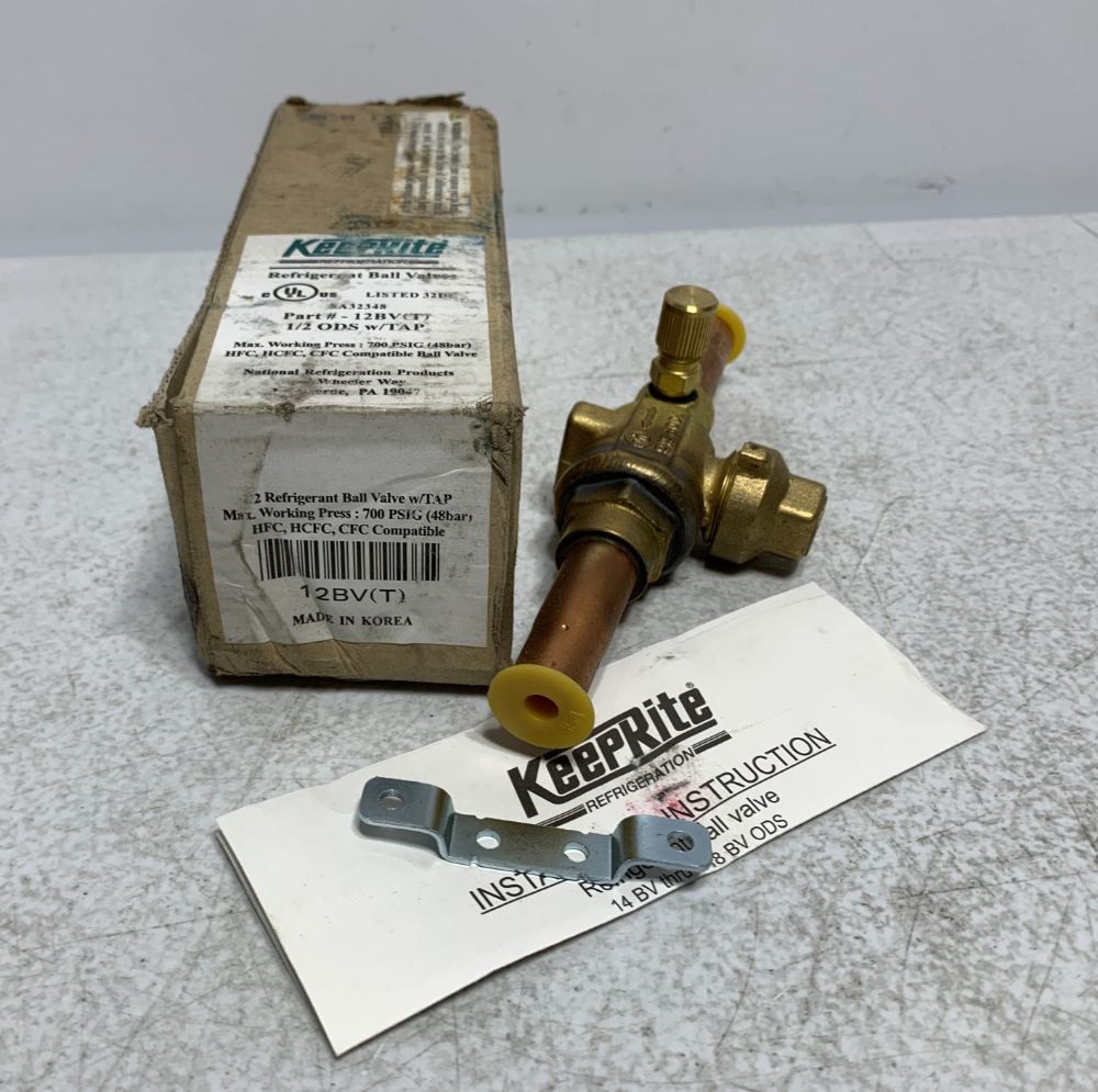 Keeprite 12BVT Refrigerant Ball Valve 1/2" ODS 700PSI