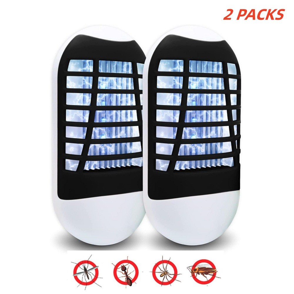 2-Pack Electric Shock Mosquito Killers: High-Voltage Lamps