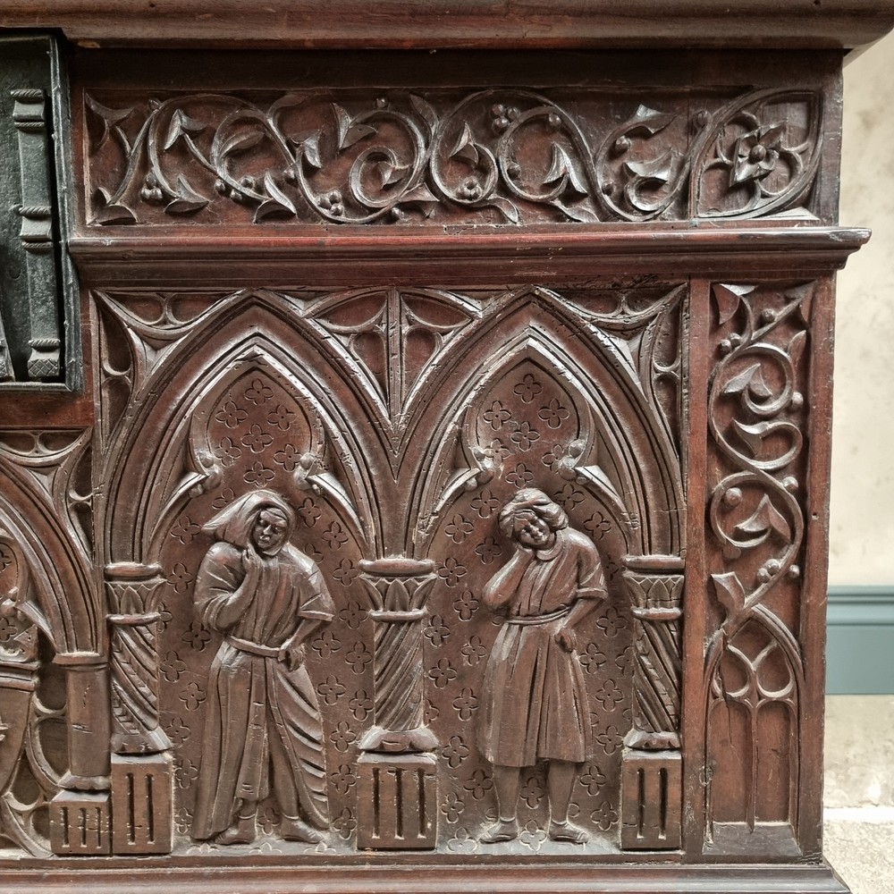 A 16th Century And Later Coffer.