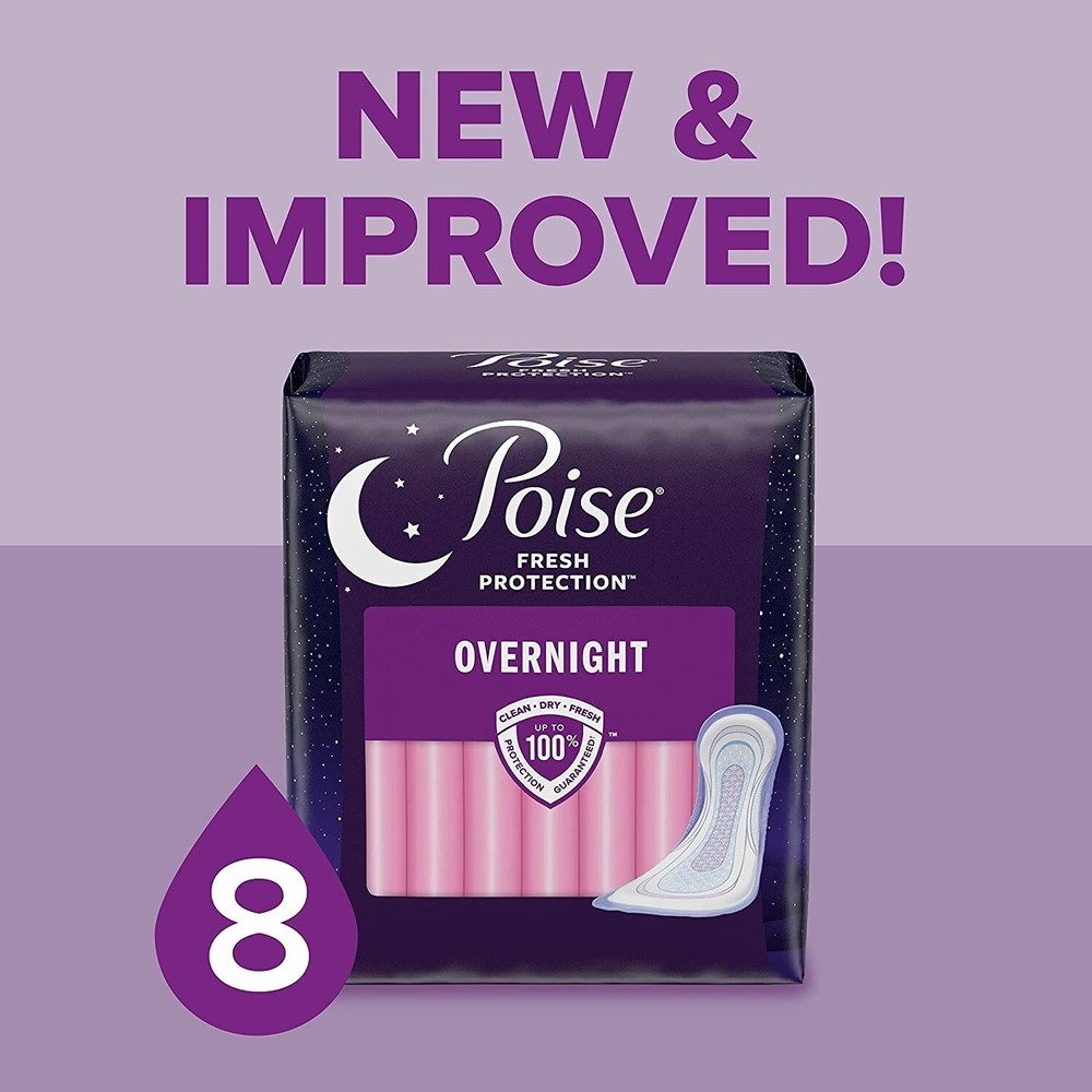 Poise Pads Women's Ultimate - Overnight - Extra Coverage 72 count