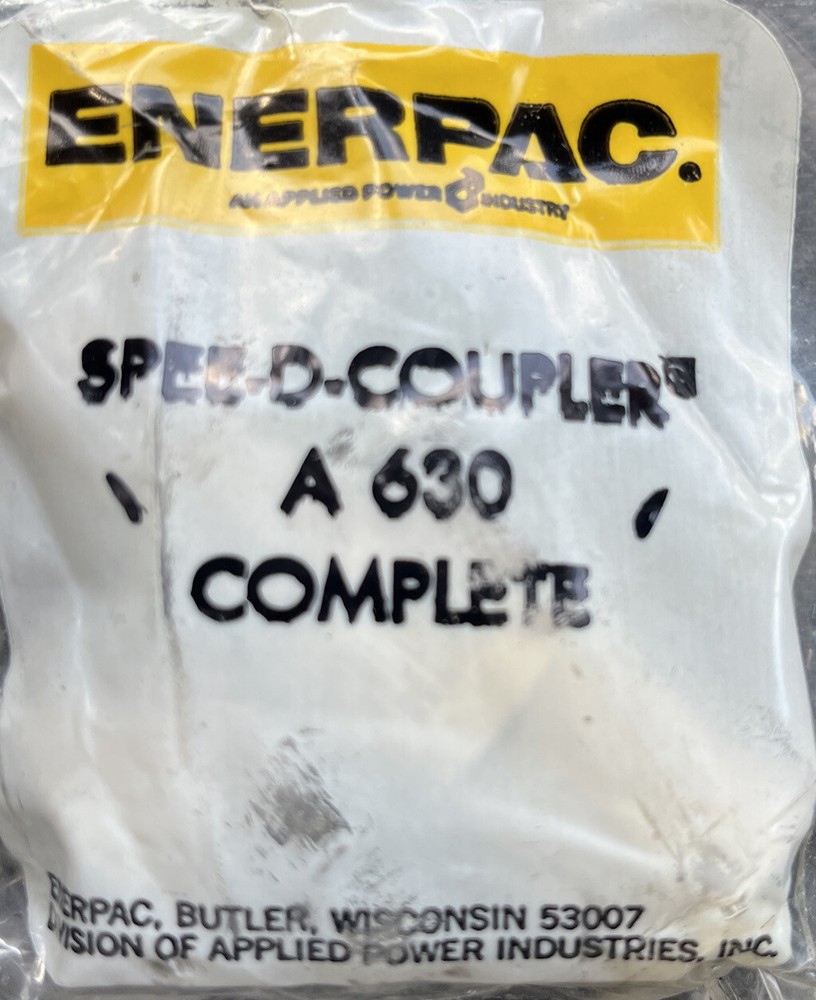 ENERPAC A630 Hydraulic Quick/Speed Connect Hose Coupler Complete Set