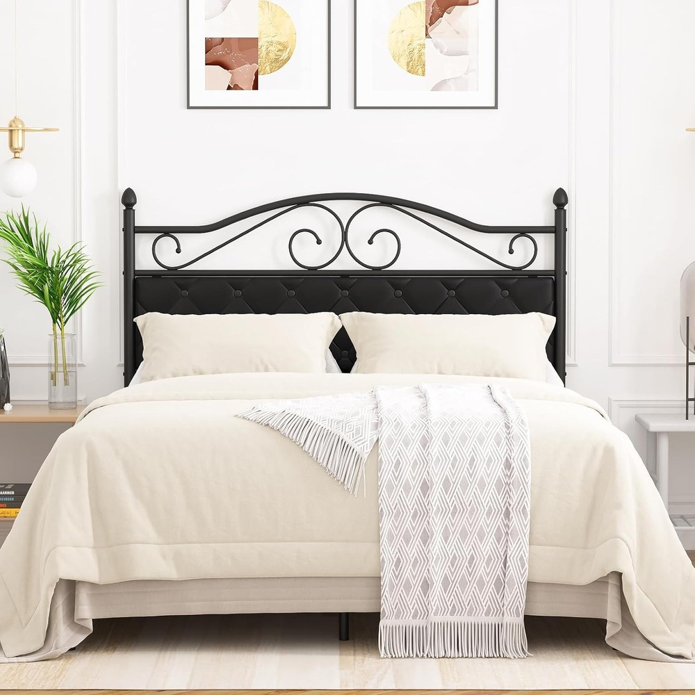 Full Bed Frame with 11 Inchs Storage Space with Upholstered Headboard