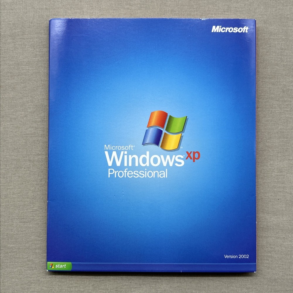 Microsoft Windows XP Professional (CD-ROM 2002 Version) w/ Product Key Complete