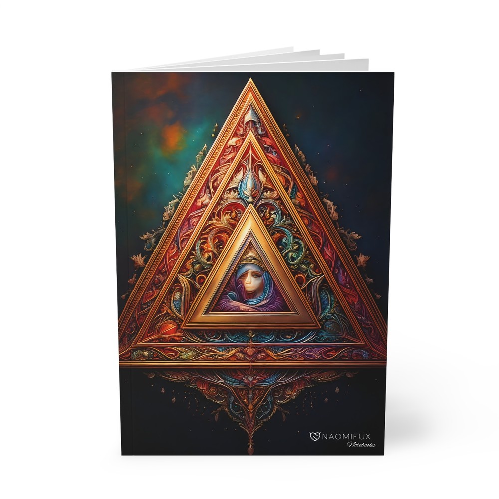 Triangle Universe Softcover Notebook, A5, Galaxy Stars Cosmos Journal, Space