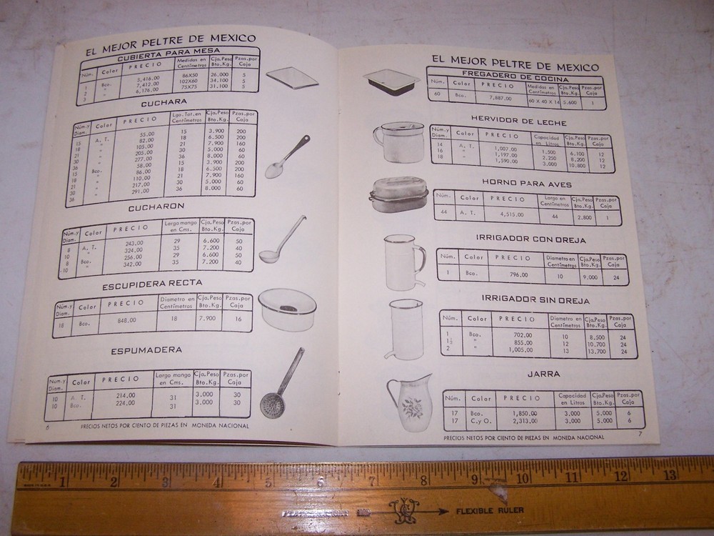 1969 TRES Enamel Ware Catalog MEXICO