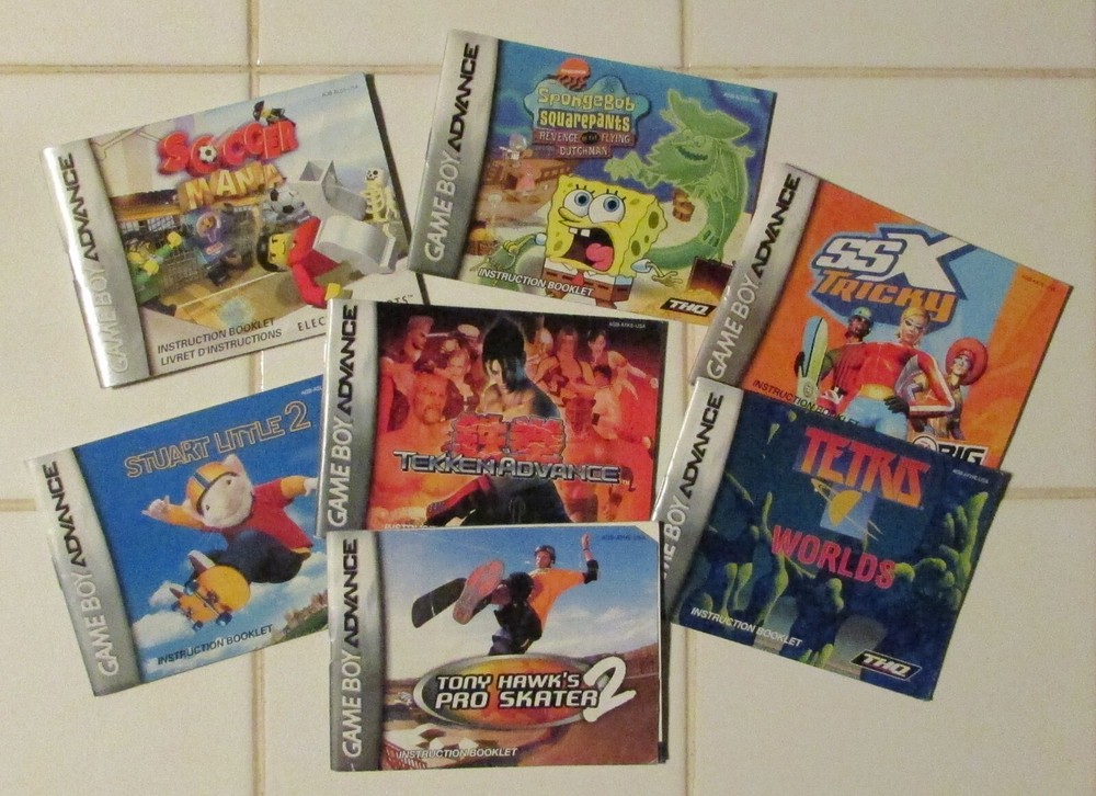 Nintendo Game Boy Basic / Advance / Color manuals & boxes gameboy booklets