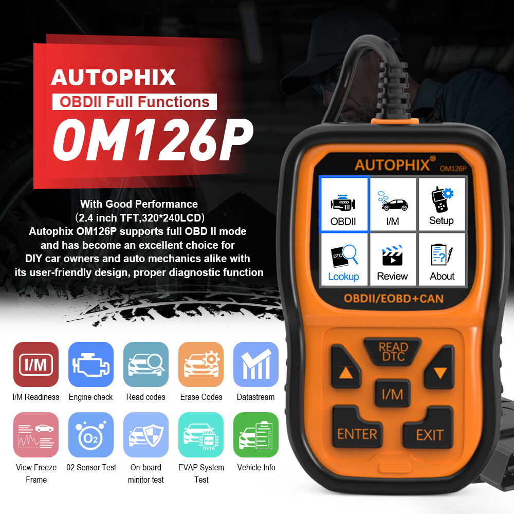 Autophix OM126P OBD2 Scanner Enhanced Vehicle Code Reader Auto Diagnostic Tool