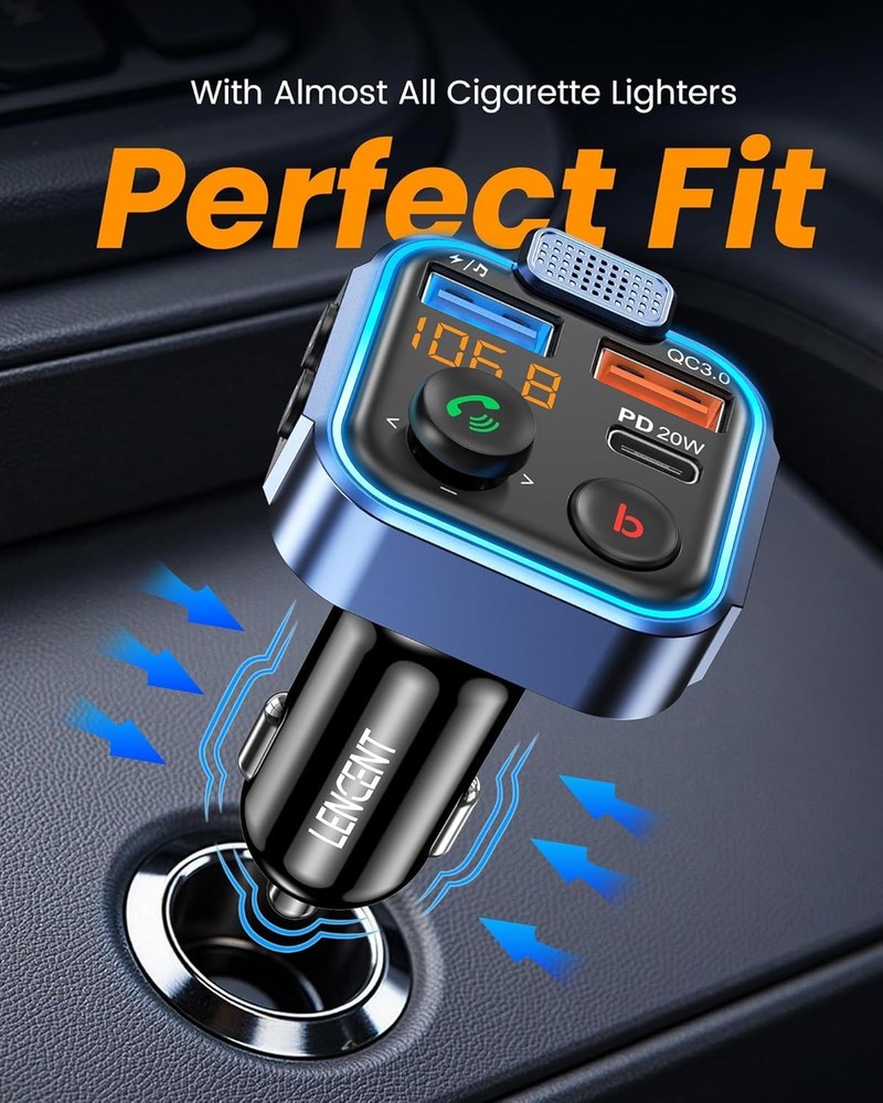 Bluetooth FM Transmitter: 20W Fast Charger & Ultimate Audio Experience