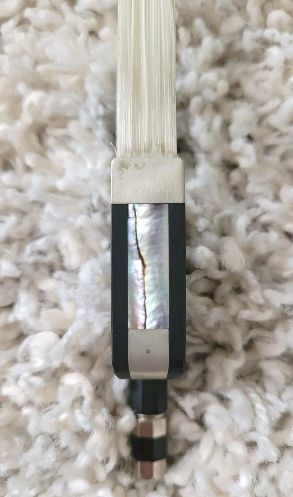 1/4 Cello Bow Horsehair Light Black Plastic