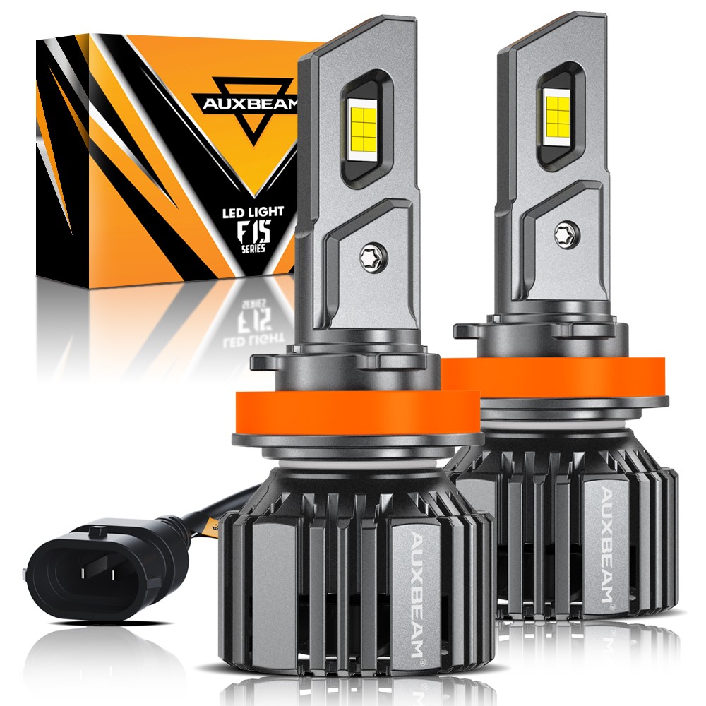 AUXBEAM F15 H11 Canbus LED Headlight High/Low Beam Bulbs 6500K White 20000LM 90W