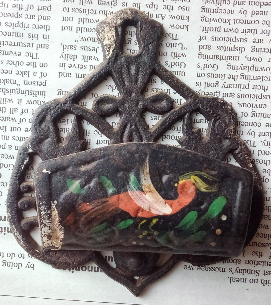 Antique Cast Iron Match Holder