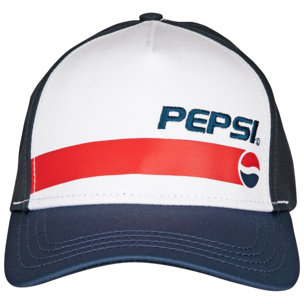 Pepsi Cola Classic Brand Adjustable Snapback Hat Blue