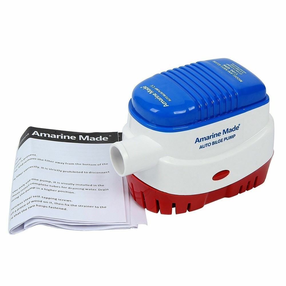12V- 1100GPH Automatic Submersible Boat Water Bilge Pump Auto & Float Switch US