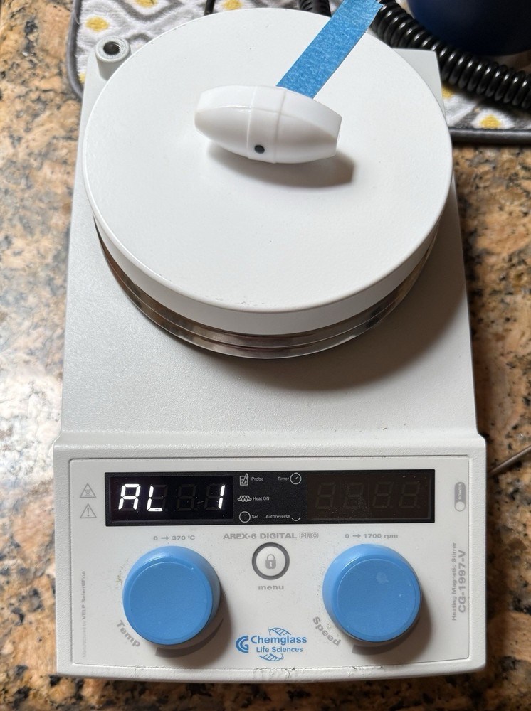Velp Scientifica AREX-6 Digital Pro Heating Magnetic Stirrer, Error Code