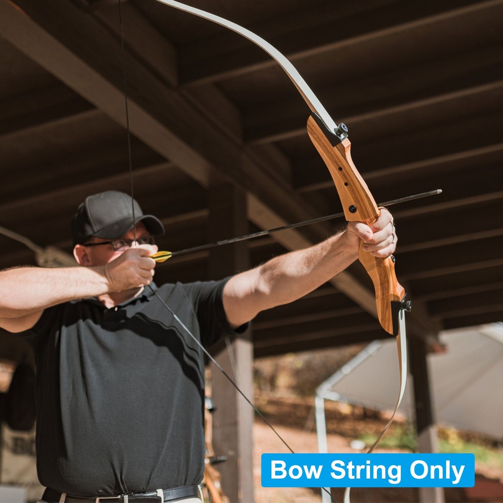 Bow String Replacement,12 Strands Bowstring for AMO 50" Traditional Bow, Black