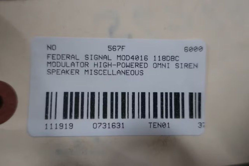 Federal Signal MOD3012 Modulator High-powered Omni Siren Speaker Array 115dbc