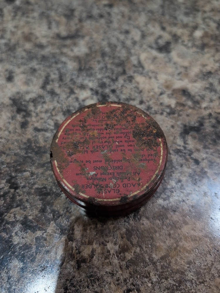 Vtg Glaser All Purpose Solder Tin
