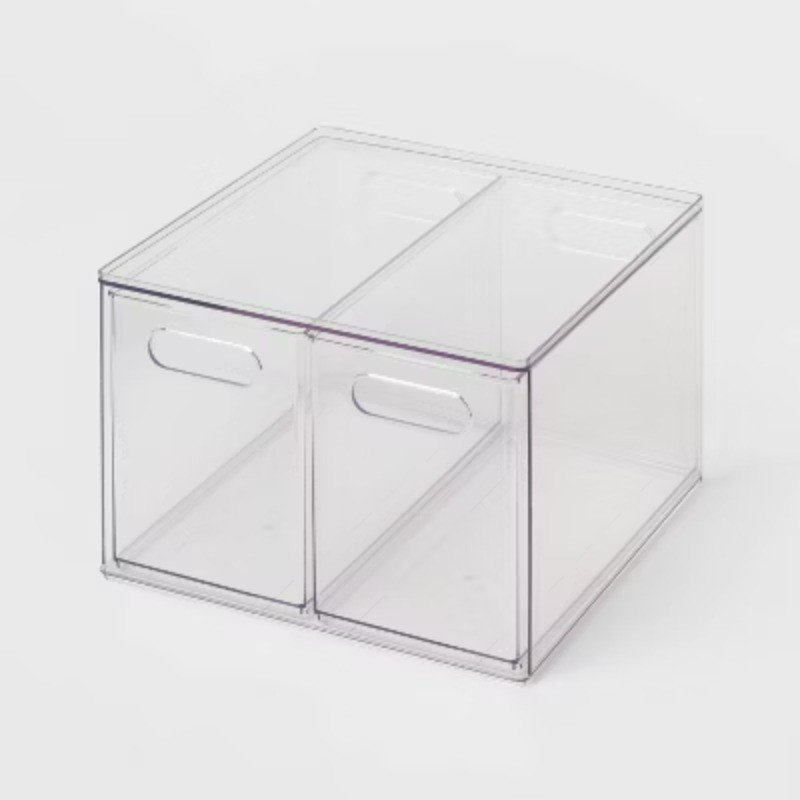 All Purpose 2 Drawer Storage Clear