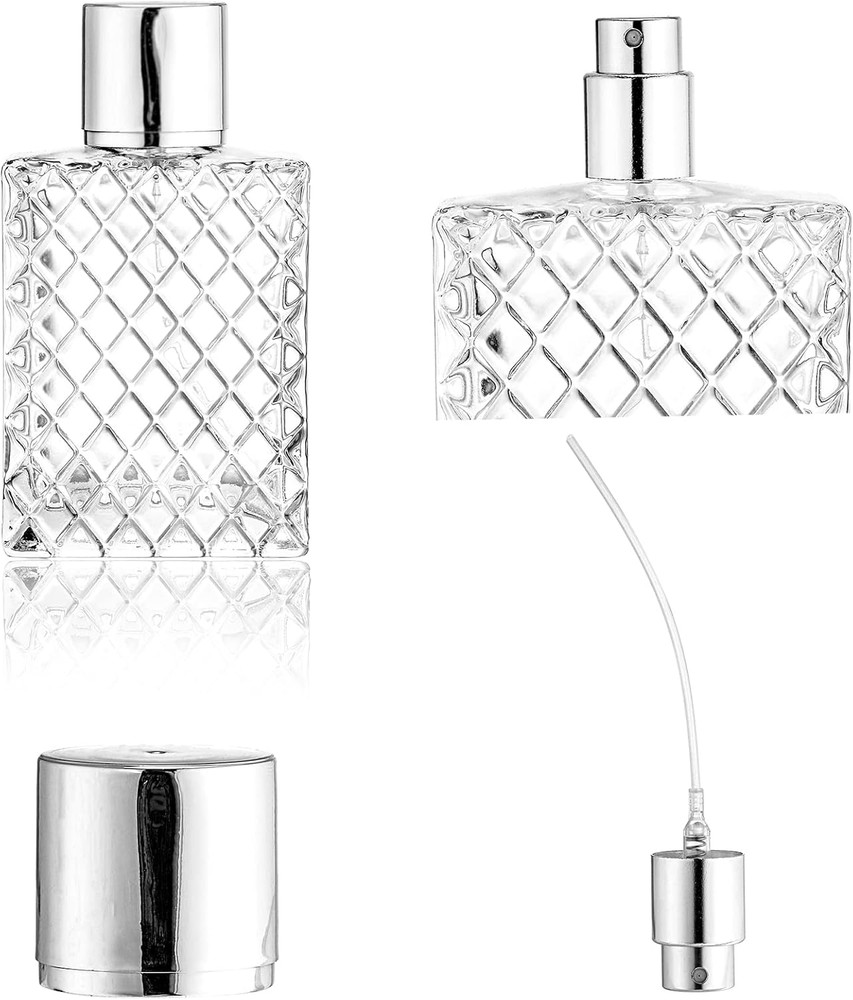 Lawei 6 Pack Refillable Spray Bottles Perfume Atomizer, 100ML 3.4Oz Glass Empty