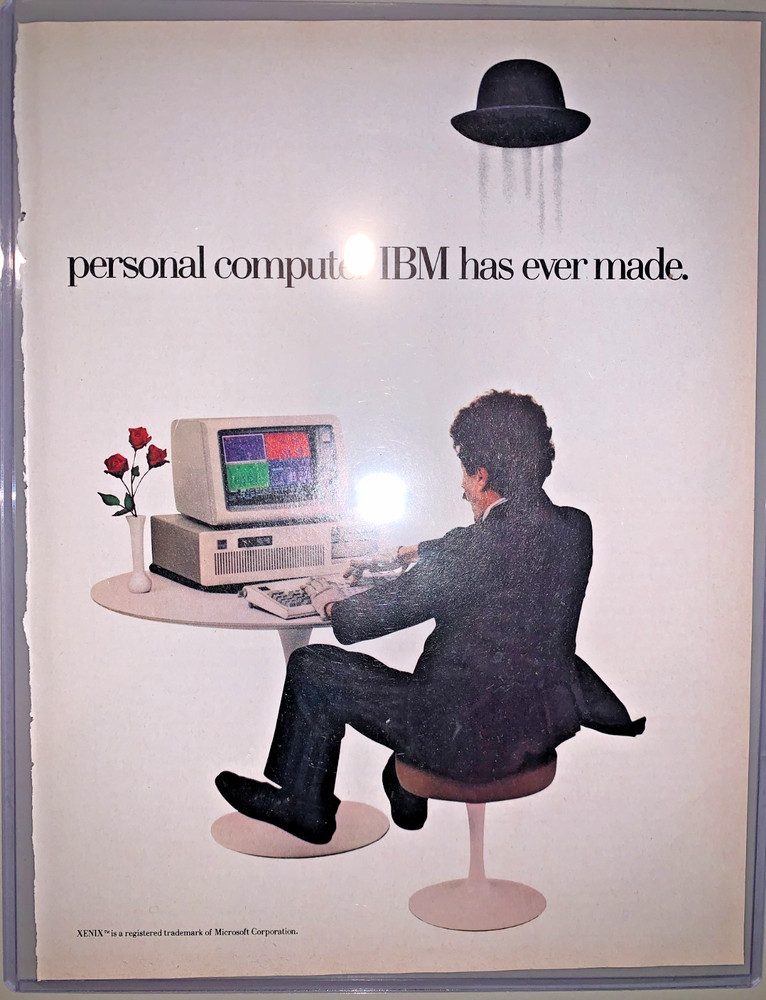 IBM Personal Computer AT Vintage 1984 Print Ad