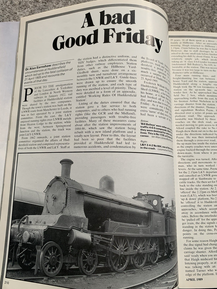 Railway World Magazine - 1989 -April issue - Class 33 Performance