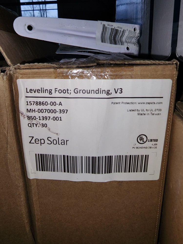 Zep Grounding Level Foot(30ct) , Solar Panel