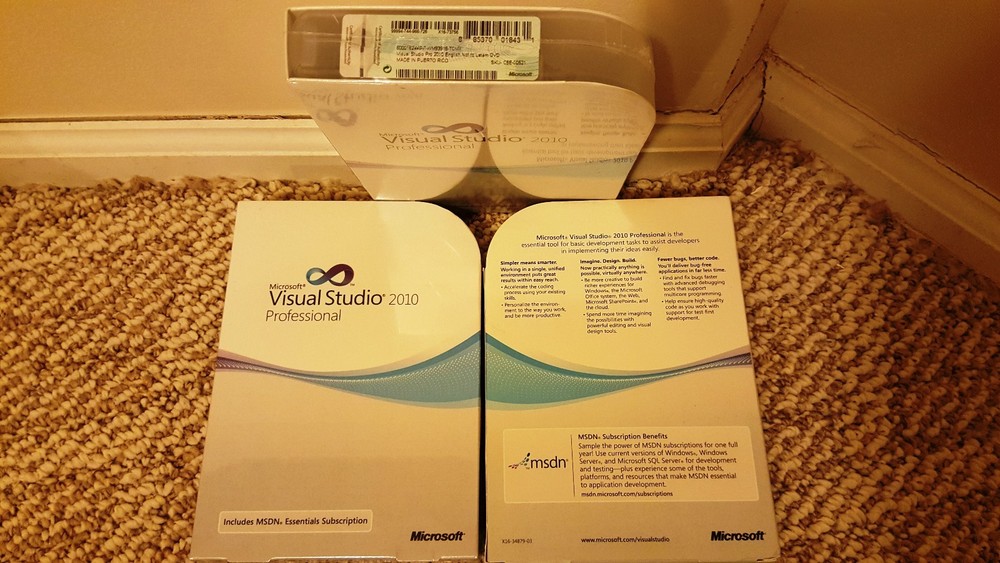 Microsoft Visual Studio 2010 Professional,SKU C5E-00521,Sealed Retail Box,Full
