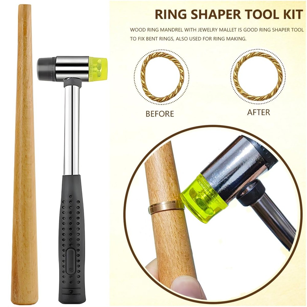 Ring Sizer Measuring Tool Kit Mandrel Sizing Finger COLORFUL