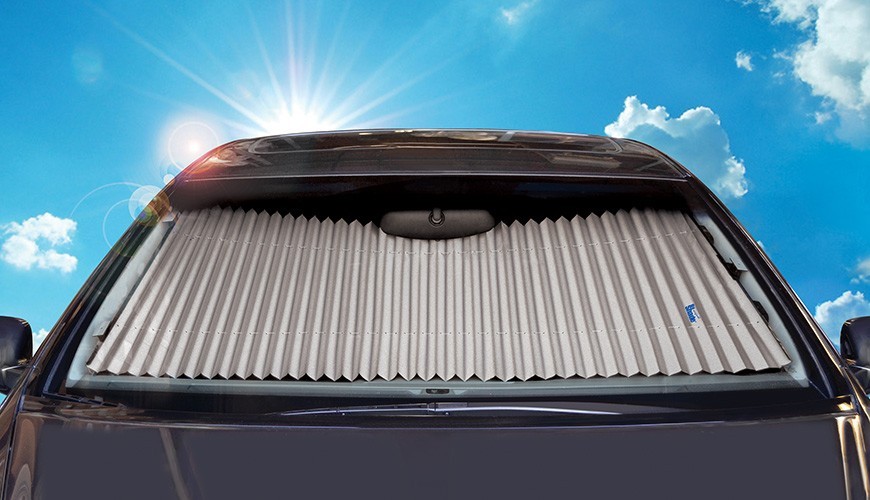 21" Original Retractable Shade™  Fits 21 Inch Windshields by DashDesigns SS021