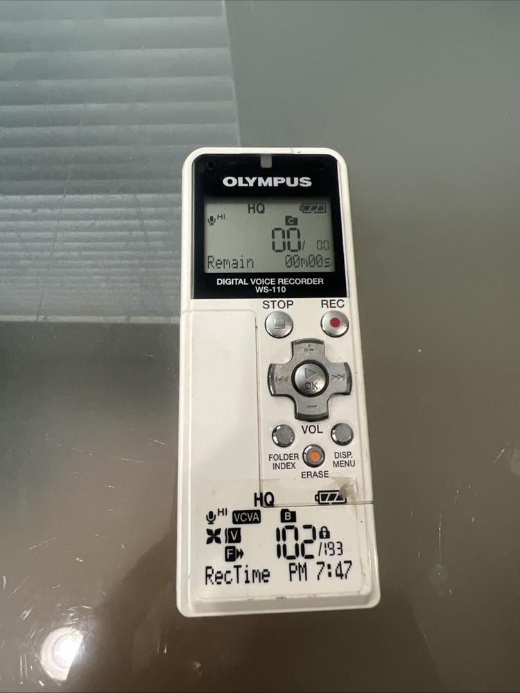Olympus Digital Voice Recorder WS-110 Tested/Working