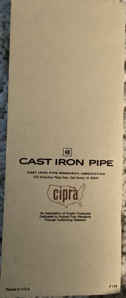 Cast Iron Pipe Calculator Kit With Ruler
