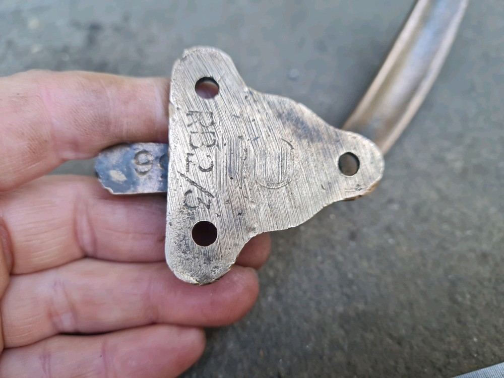 One Single Old Antique Brass Window Latch Handle