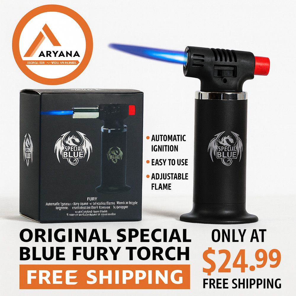 Special Blue Fury Torch – Refillable Kitchen Lighter (Black)