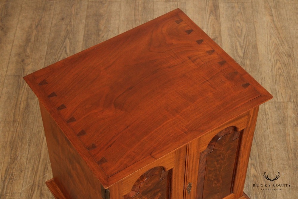 Bench Made Pennsylvania Walnut Spice Or Valuables Chest