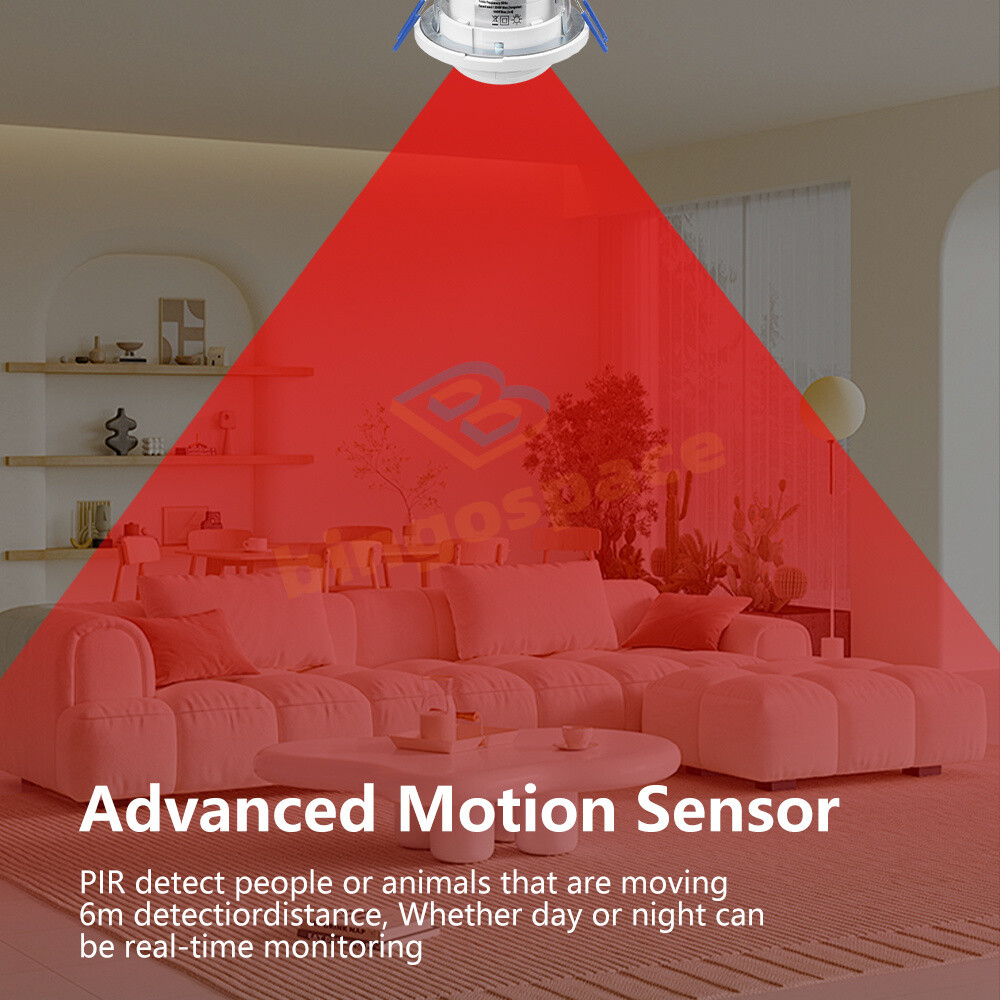 AC220-240V PIR Motion Sensor Detection Embedded Rotary Sensor 360° Motion Sensor