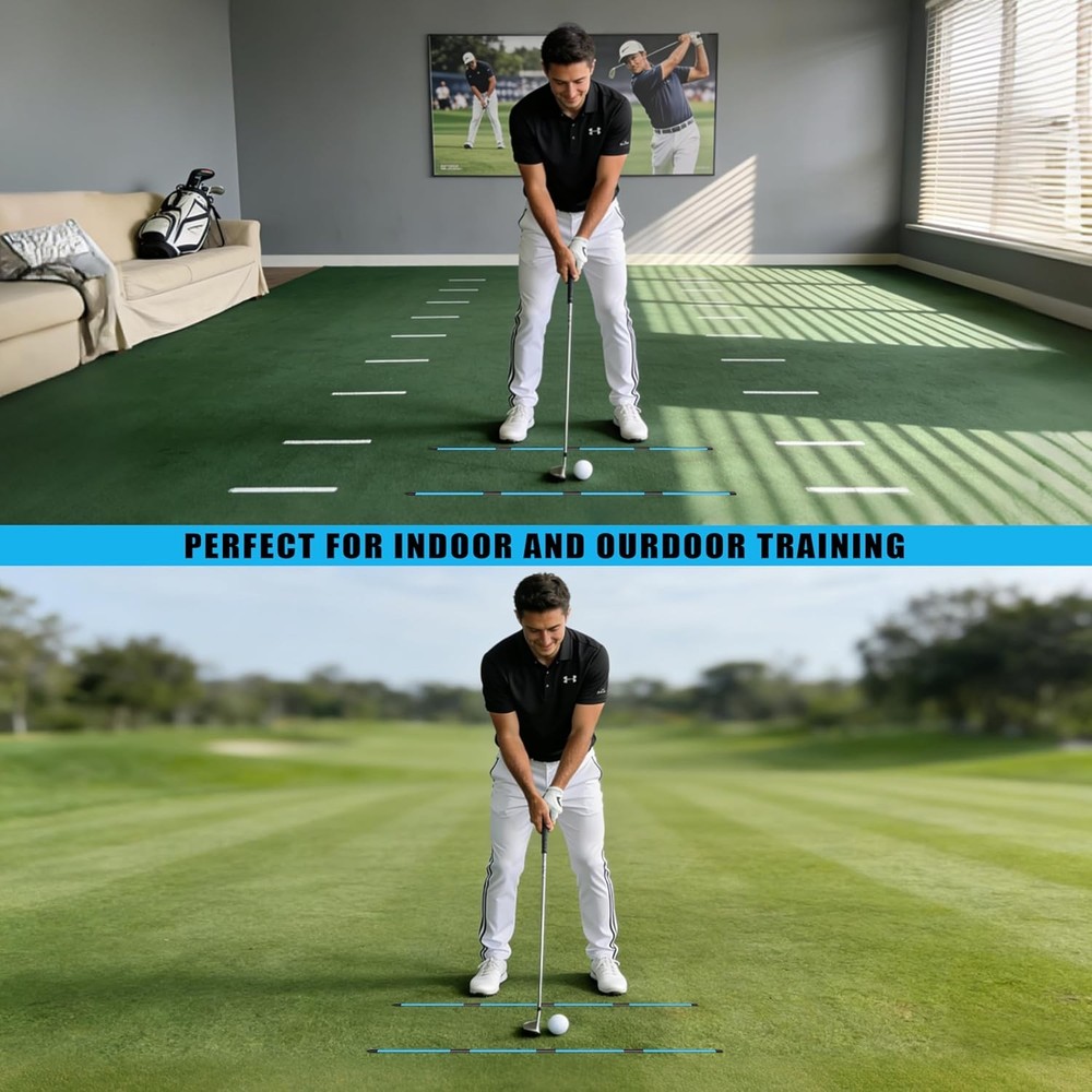CHAMPKEY Premium Foldable 40" Golf Alignment Sticks 4 Pack - Posture Correction