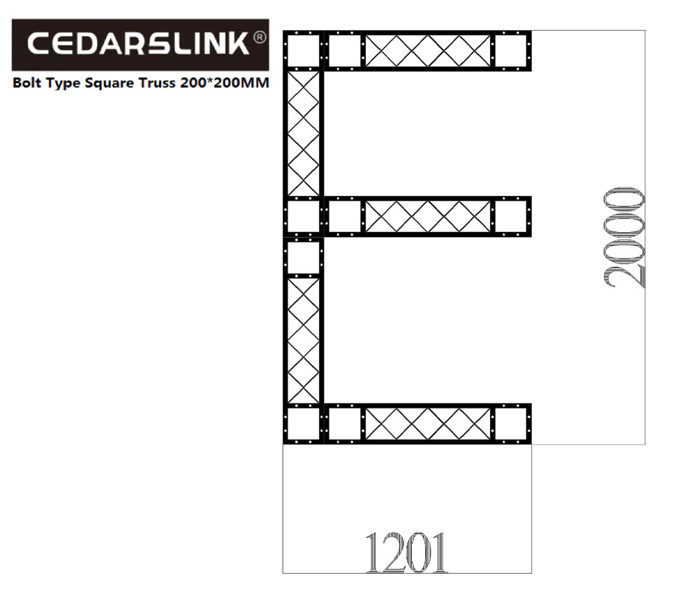 Cedarslink E-Shaped Bolt Square Truss