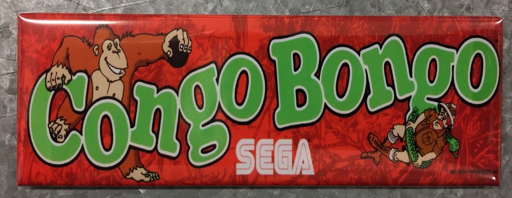 Congo Bongo Arcade Game Marquee Fridge Magnet