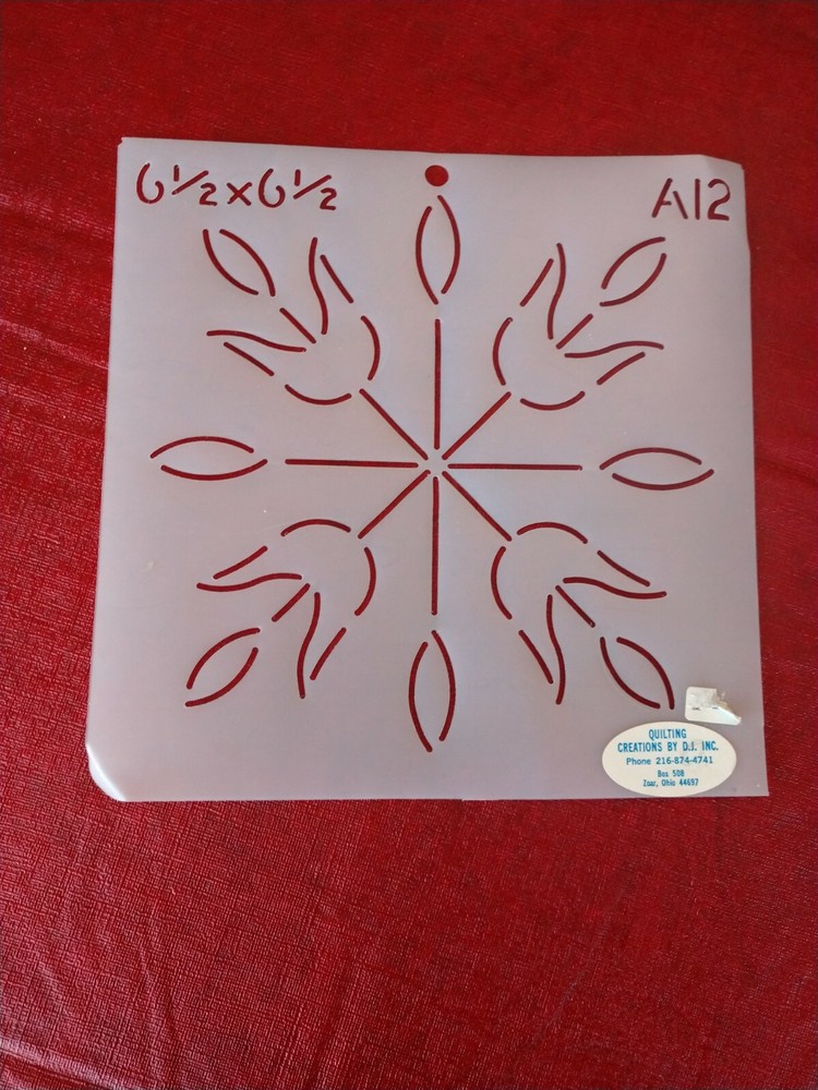 8 - Hand quilting templates. Preowned, plastic,