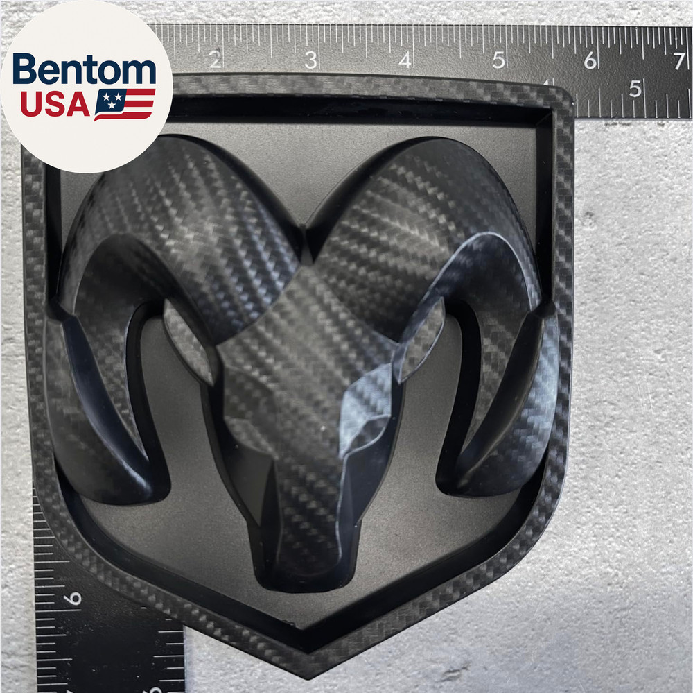 2006-18 RAM Tailgate Emblem, Carbon Decal Finish