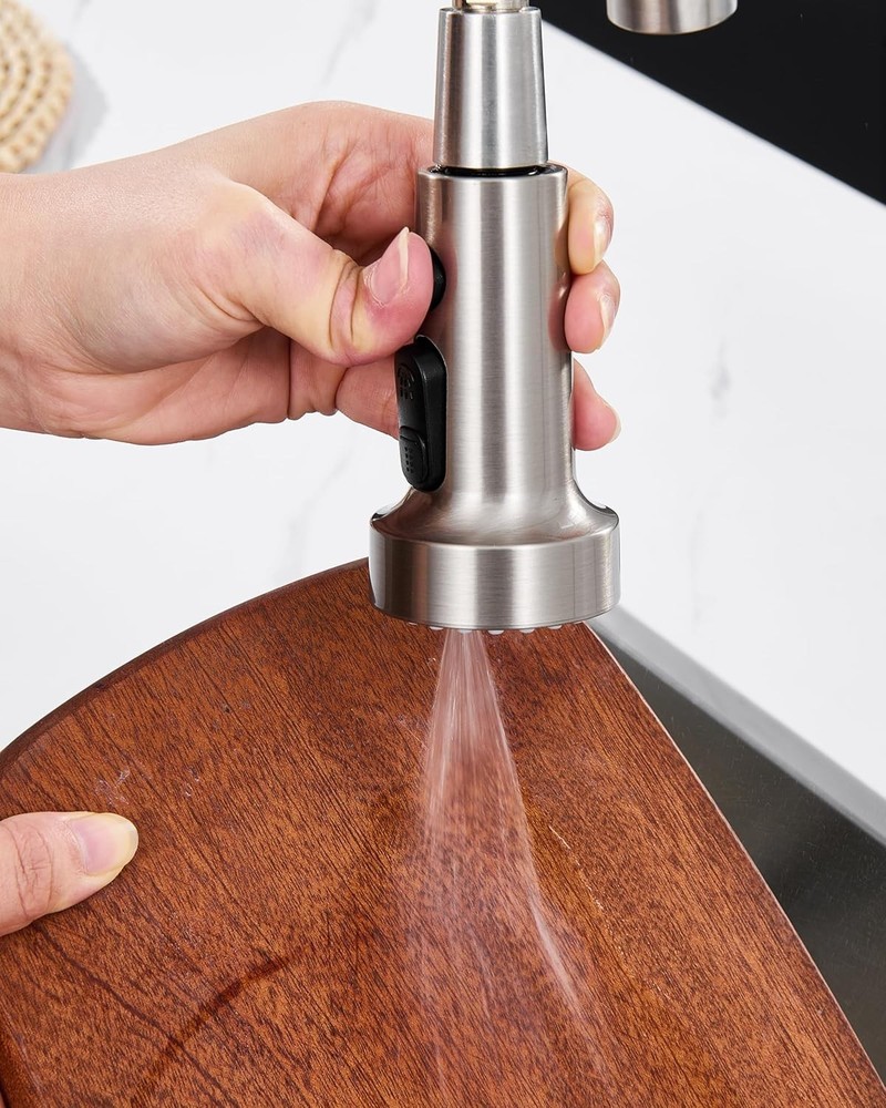 J-HVA Pull Down Kitchen Faucet Sprayer Head Replacement Part, 3 Function Pull Ou