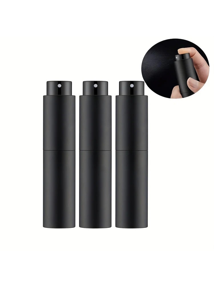 10ml Travel Perfume Atomizer Refillable Spray Bottle Black Mini