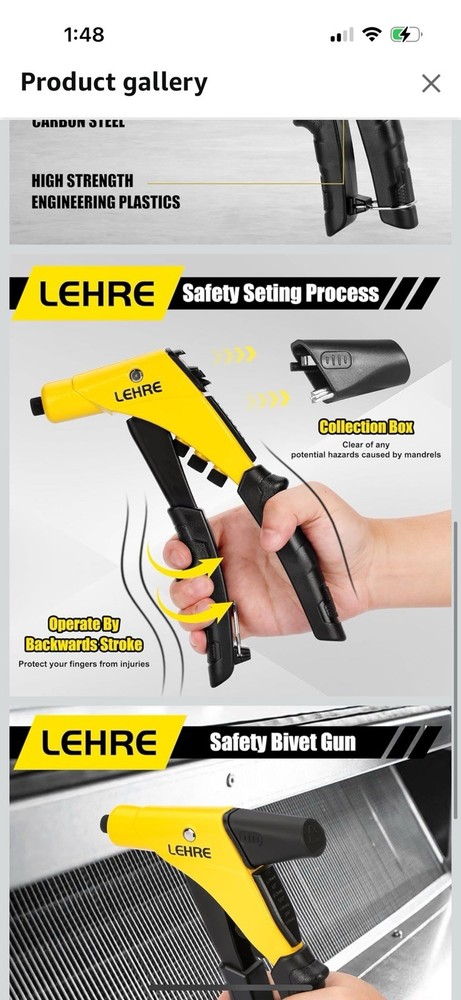 LEHRE One-Hand Riveting Tool Set, Heavy Duty Riveter