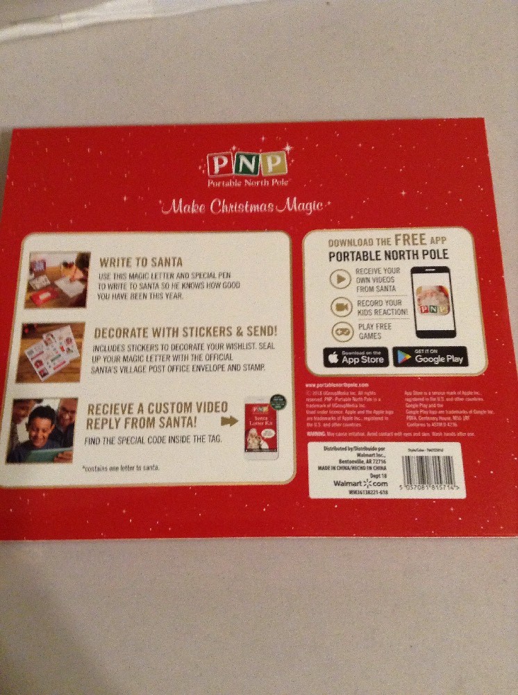 Santa Letter Kit Ages 3+ Includes Custom Video Reply From Santa!