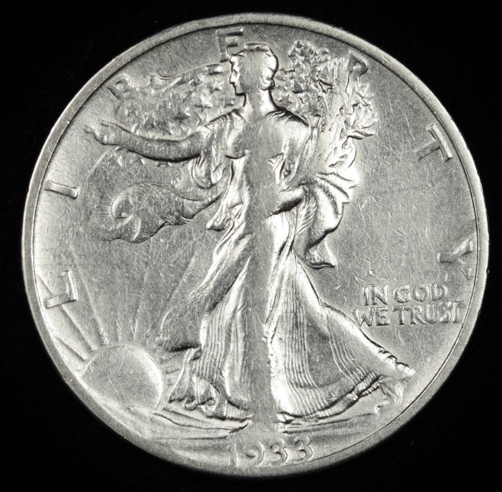 1933-s Walking Liberty Half.  Better Grade.   (Inventory A)